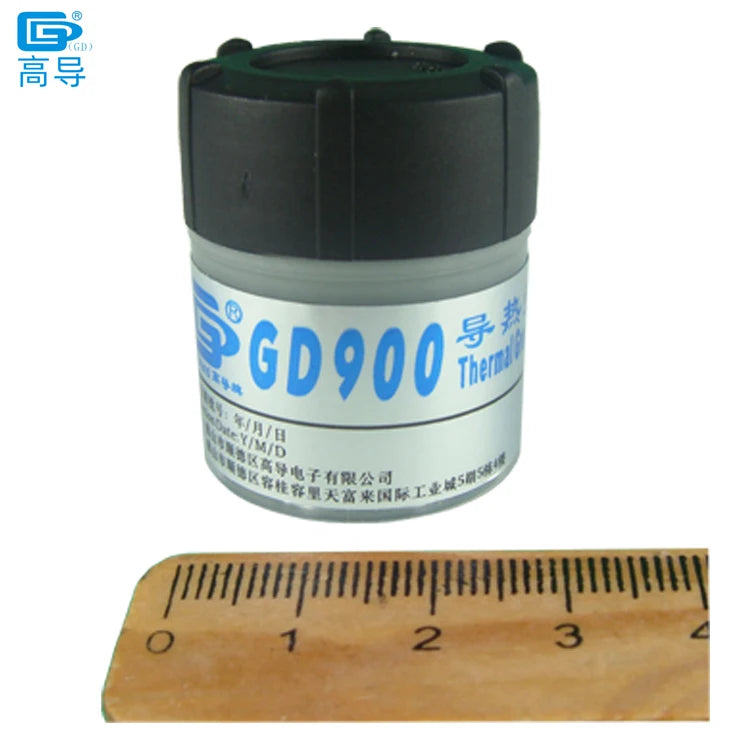 2 Pieces Net Weight 30 Grams Gray High Performance GD900 Thermal Conductive Grease Paste Plaster Heat Sink Compound Can Packing