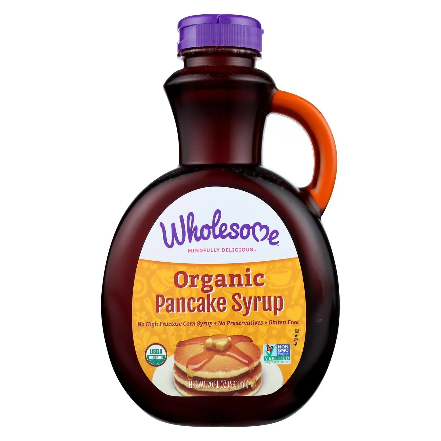 UD2 Wholesome Sweeteners Organic Pancake Syrup 20 oz Original Case of 6 for Breakfast Cereal