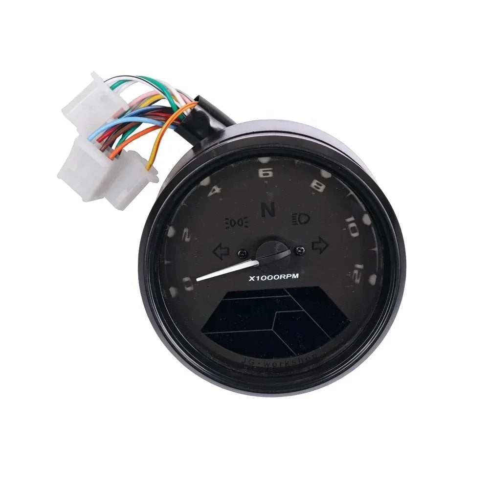 12V Motorcycle Speedometer Tachometer Fuel Meter Dashboard Gauges Dial Odometer LCD Digital Indicator Moto Accessories Universal