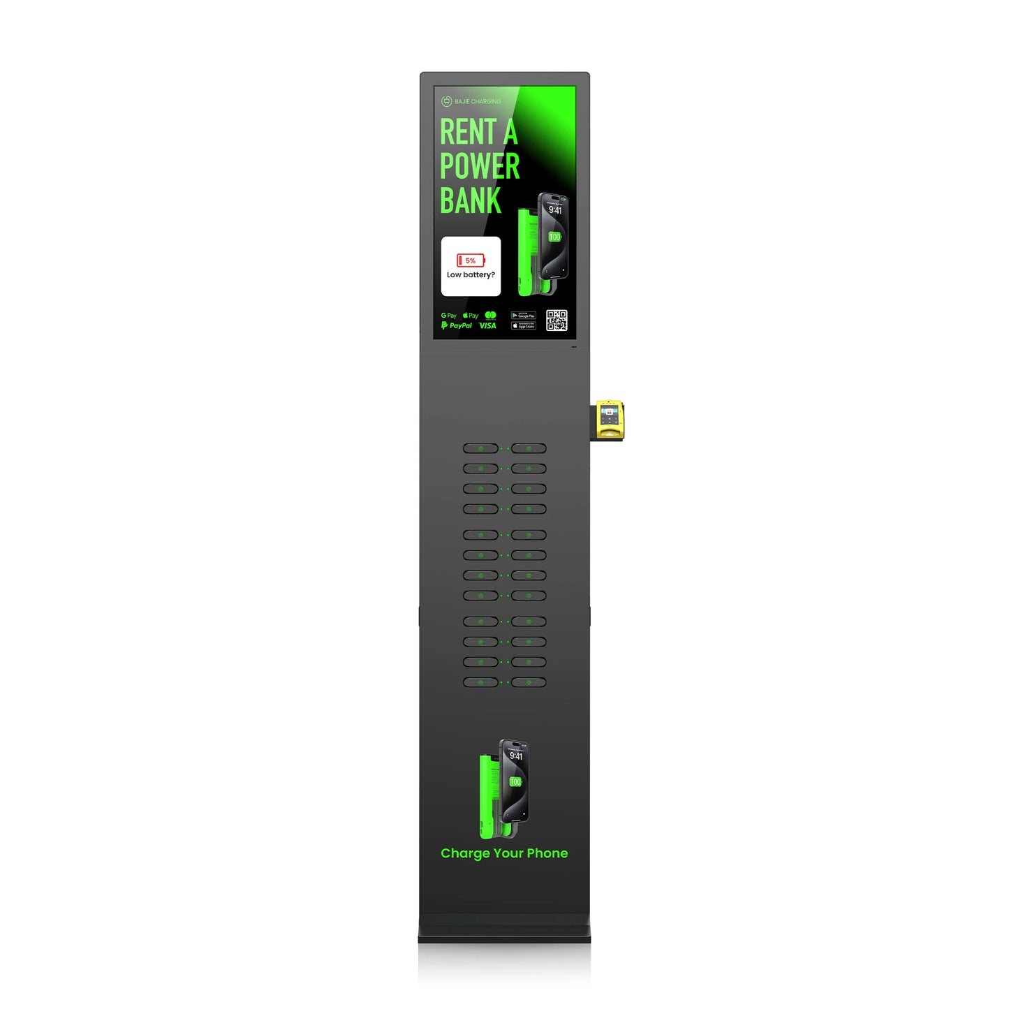 24 Slot Fast Charging Station Rental Electric PD Function Type-C Port Power Bank Docking Station Charge Vending Machine