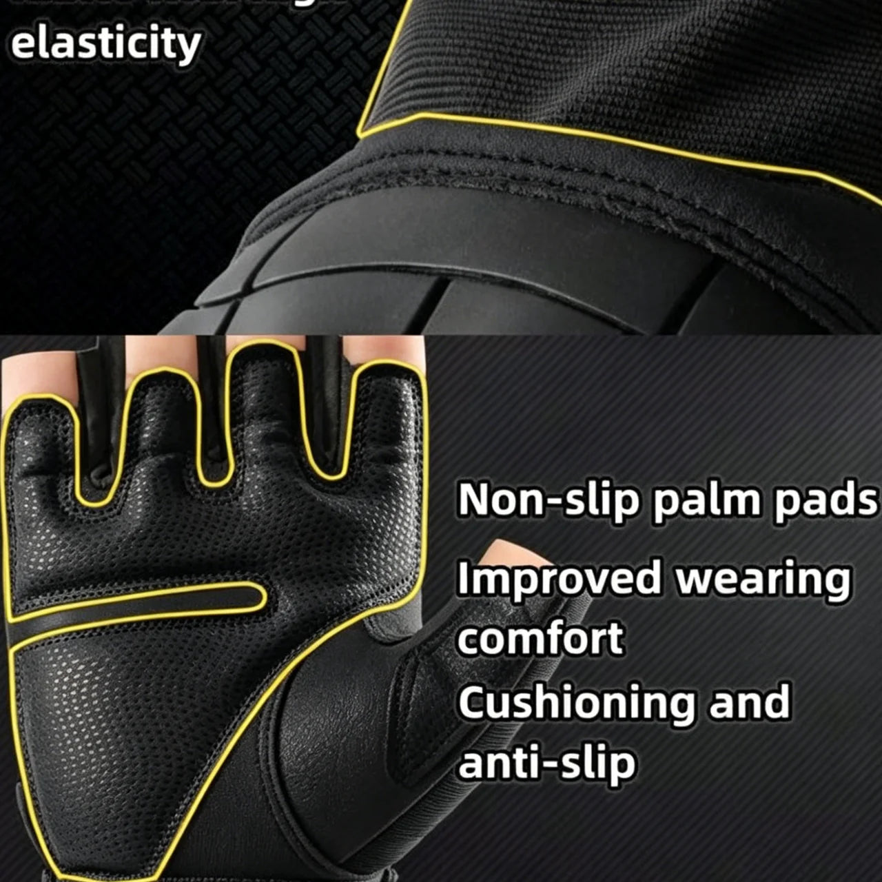 Tactical Fingerless Gloves Breathable, Non-Slip, Impact Resistant, for Outdoor Cycling, Motorcycle Riding, Rock Climbing