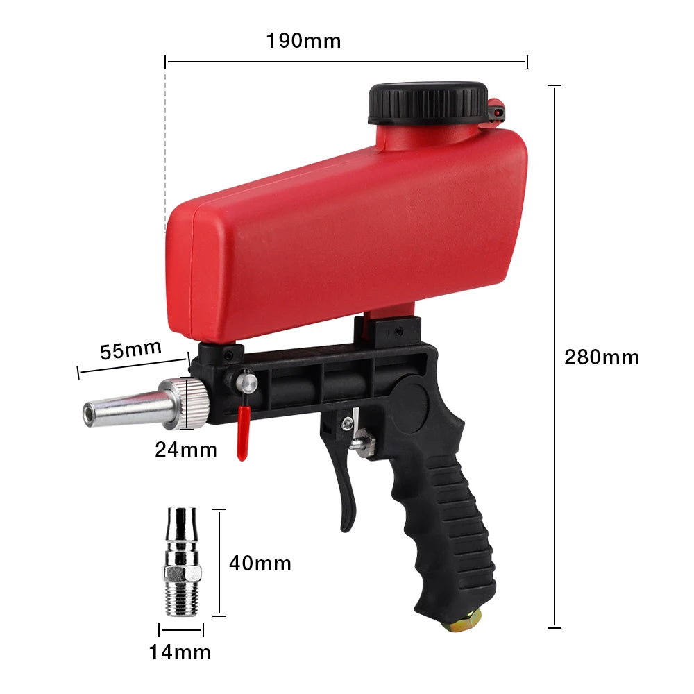 Customizable OEM Hand-Held Pneumatic Blasting Sanding Machine Rust Preventive Iron Removal Tool for Glass Mirror Etching