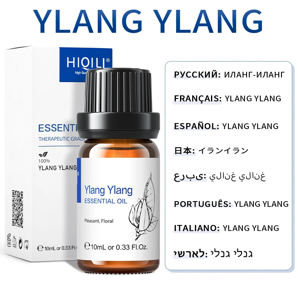 HIQILI Best Essential Oils ,100% Pure Nature for Aromatherapy | Humidifier, Massage,Diffuser, Skin & Hair Care,Perfume DIY-10ML
