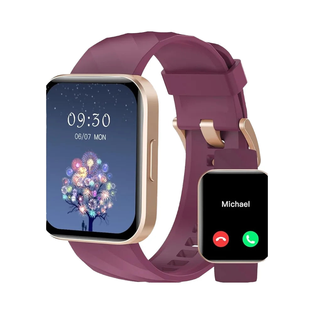 Fitness Tracker Smart Watch for Women Men 1.85\" HD Screen Answer/Make Calls Compatible IPhone/Android IP68 SDK