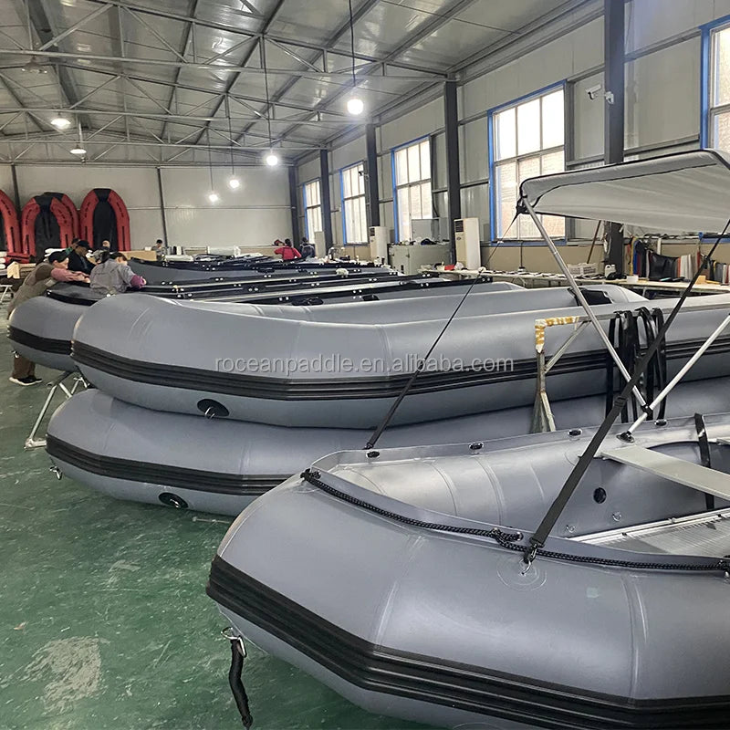 Hot Sale China Factory 18ft SFB-550 Thickened PVC Tube Aluminum Floor Fishing Boat with Reinforced Aluminum Transom