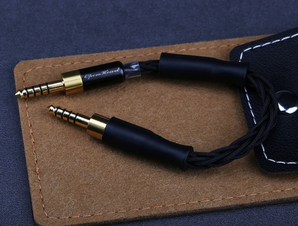OPENHEART 8 Core High Purity Silver 4.4mm Balanced Male to 4.4mm Balanced Male Audio Adapter Cable 4.4 Male to Male Adapter