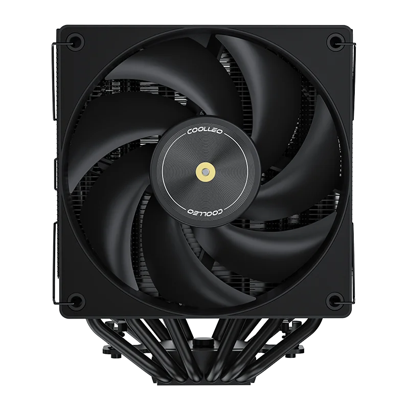 COOLLEO P60T DIG BK Two-Tower Computer Case Air Cooler 6 Heat Pipes CPU Cooling LGA115X/1200/1700/1851 for Ryzen AM4/AM5 275W