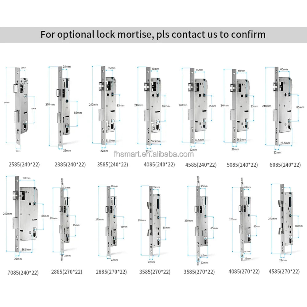 OutdoorTuya Wifi App Camera Aluminum Door Smart Lock 35mm Slim Sliding Frame Door Lock Biometric Fingerprint Electronic Lock