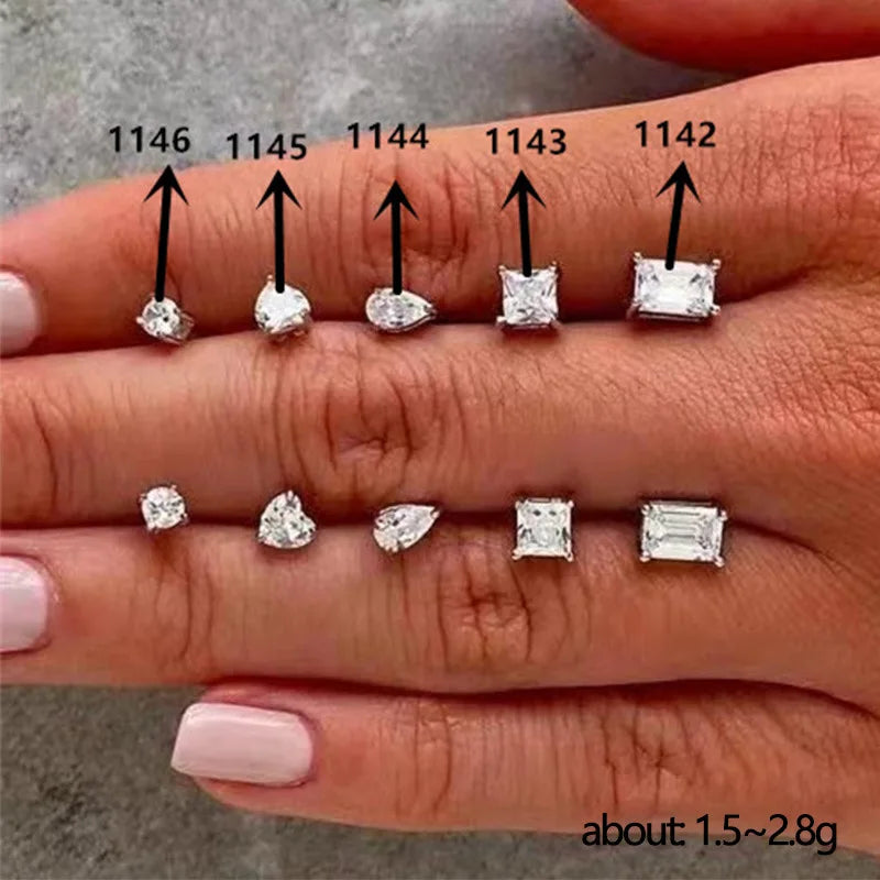 E1143 Diamond Earrings Round Brilliant Cut G Color Women's Classic Everyday Wear Jewelry