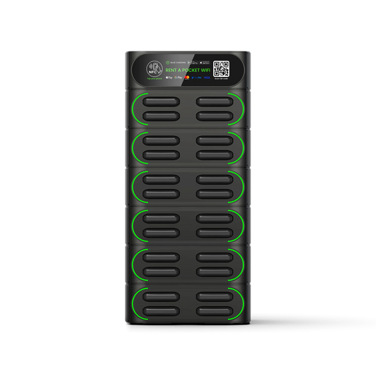 hot sale sharing power bank rental station 24-stack hire phone charging station with MIFI shared powerbank vending machine