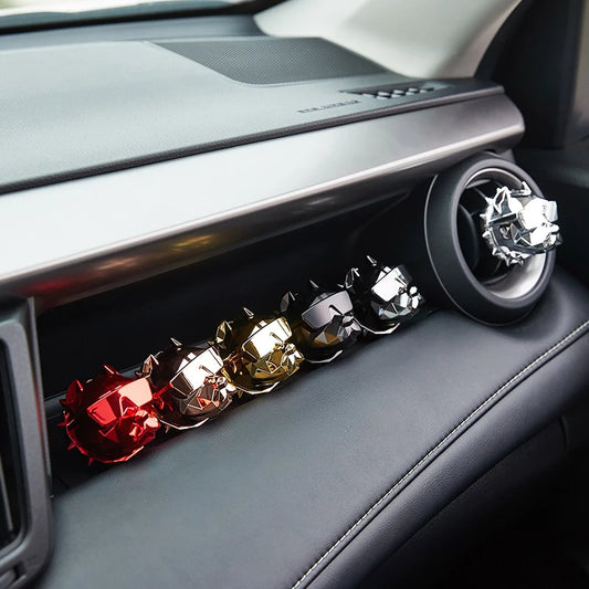 NO PERFUME Bulldog Air Freshener Car Perfume Car Decoration Auto Geur Clip Bulldog Fragrance Scent Parfum Voiture Car Diffuser