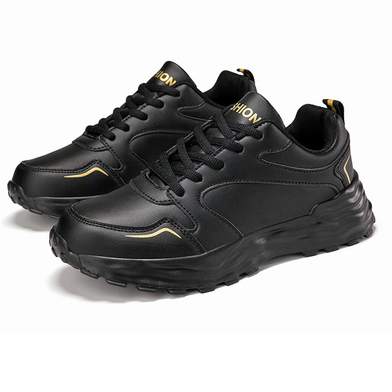 Autumn Men's Shoes 2024 New Trend Versatile Thick Sole Elevated Leather Sports and Casual Zapatos Running Shoes for Women