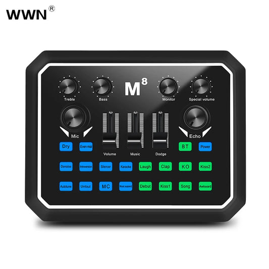 2025 New Product M8 Sound Card BM800 Usb Studio Condenser Microphone Cantilever Bracket Set