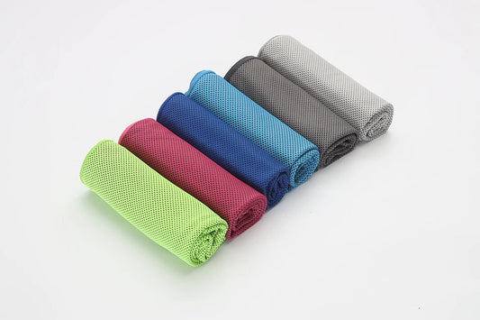 Wholesale Microfiber Cooling Towel Custom Logo Solid Color Knitted Technique Instant Cooling Effect