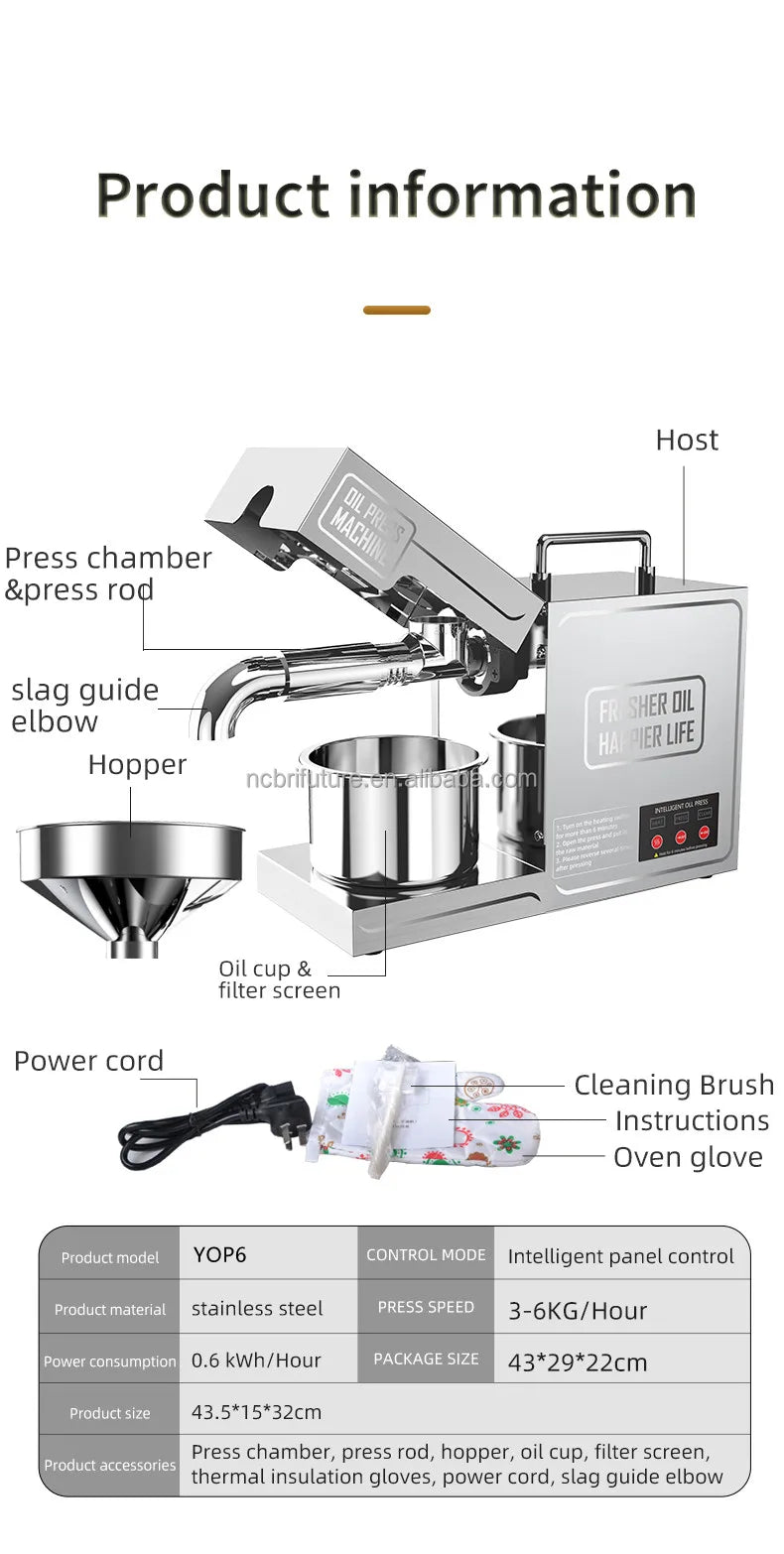 The Cheapest Household Oil Press Machine/Small Oil Pressing Machine