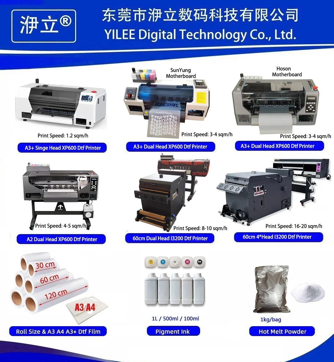 Sea Ship DDP 60CM DTF Powder Shaker and Dryer Machine Small Oven Machine for for Double XP600 I3200 I1600 Inkjet DTF Printers