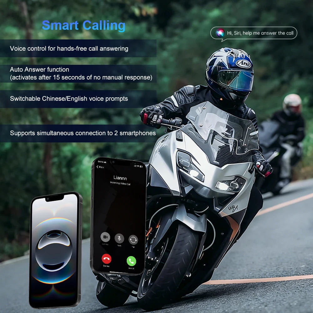 FreedConn KY V2 Bluetooth 6.0 Motorcycle Helmet Intercom Easy Communication Long Battery Intercomunicador Moto
