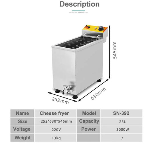 XEOLEO Commercial 25L Korean Cheese Hot Dogs Sticks Frying Machine Mozzarella Hot Dog Maker Machine Corn Dog Deep Fryer Machine by PDG ibma