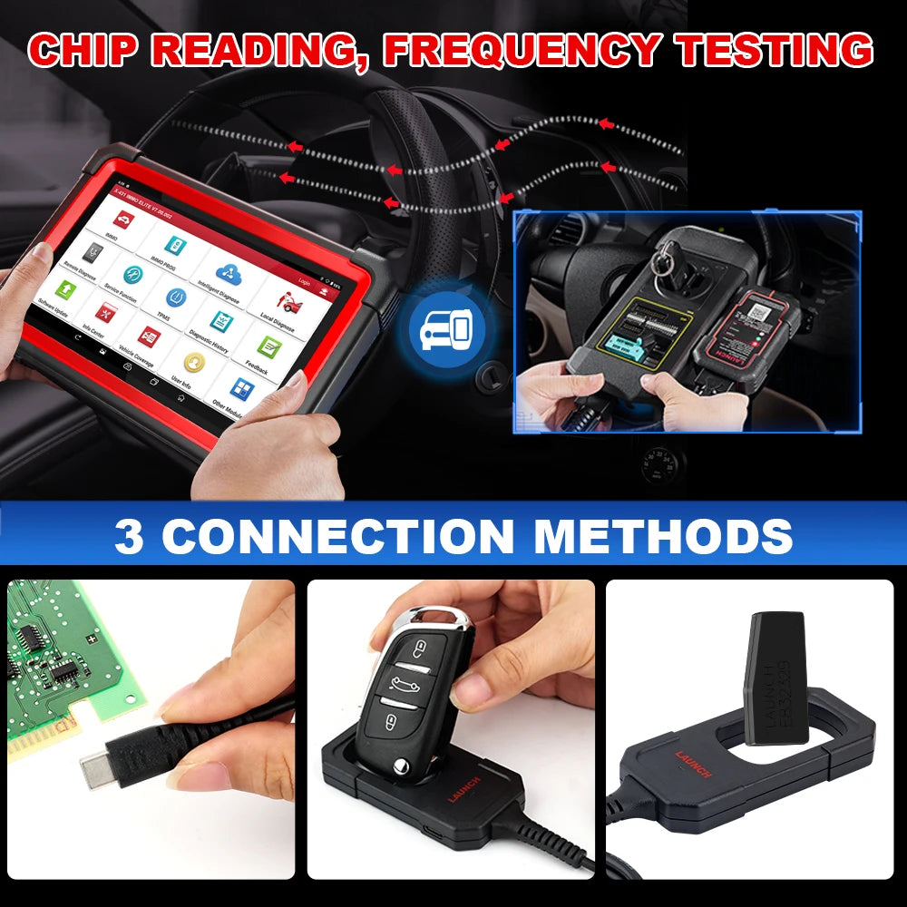 LAUNCH remote maker X431 key programming equipment with 4 universal remotes 1 super chip immobilizer tool IMMO compatible