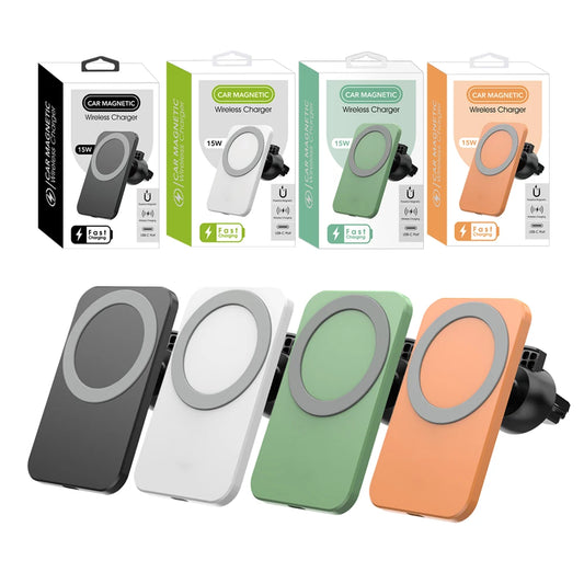 2025 New Arrivals Magnetic Car Charger Wireless Phone Holder Magnet 15W Fast Car Wireless Charger Adapter