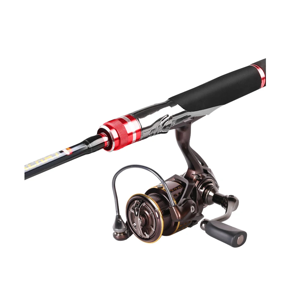 KALIOU DK2500M Left Hand Mini Spinning Deepsea Bait Rod Reel Combo Stream River Lake Saltwater Fishing Insects 8kg Max Drag