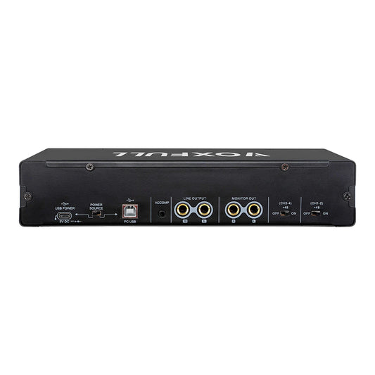 Voxfull MD404 Professional 24Bit 192KHz Mini USB Audio Interface 4 Channel USB Sound Card for Live Music Recording Studio by PDG ibma