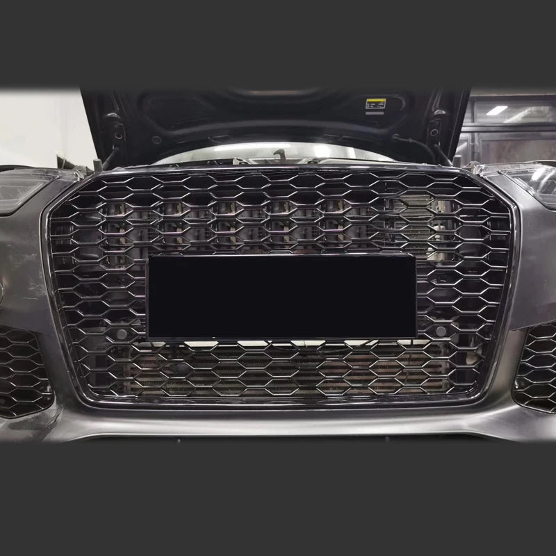 Fast Shipping Car A6 S6 Front Bumper Hood Grill RS6 Look Gloss Black Front Grill for Audi A6 S6 C7.5 2016 2017 2018