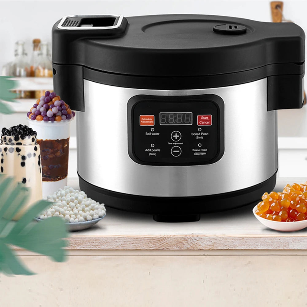 XEOLEO Commercial 12L Large Capacity Tapioca Pearl Cooker Automatic Pearl Pot Boiling Sago Machine for Milk Tea Shop Kitchen