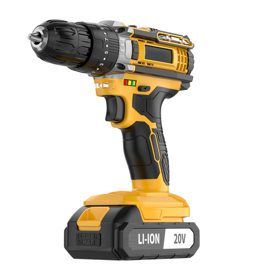 20V Cordless Impact Drill Electric Screwdriver Set Variable Speed Max Drilling Diameter 30mm Local US Warehouse by PDG ibma