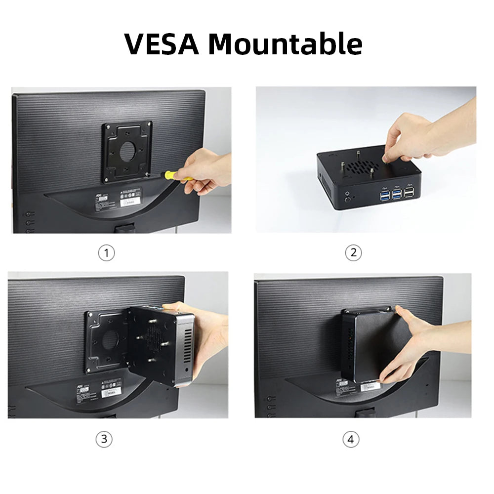 Compact Mini PC Intel Core I7 5500U I5 5200U I3 5005U Windows 10 Linux 300Mbps WiFi Gigabit Ethernet HTPC Thin Client