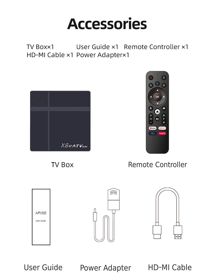 New Arrivals XS97 Private Model ATV MINI Allwinner H618 Processor 6K Android 12 Media Streamer Mini TV Box