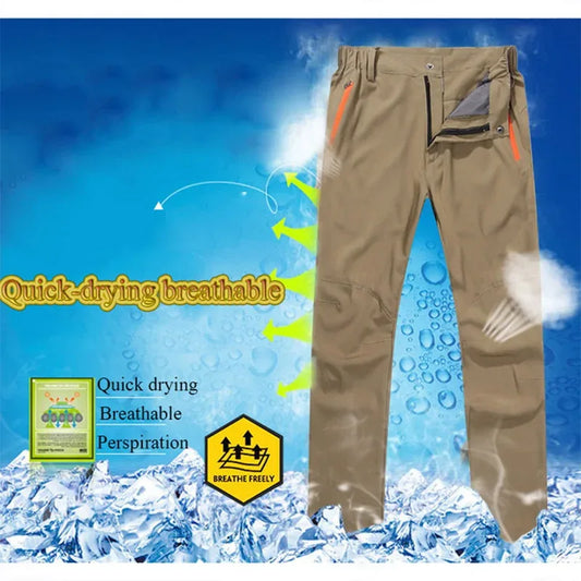NUONEKO Men Womens Quick Dry Hiking Pants Outdoor Sport Summer Ultra Thin Pants Camping Trekking Fishing Climbing Trousers PN31