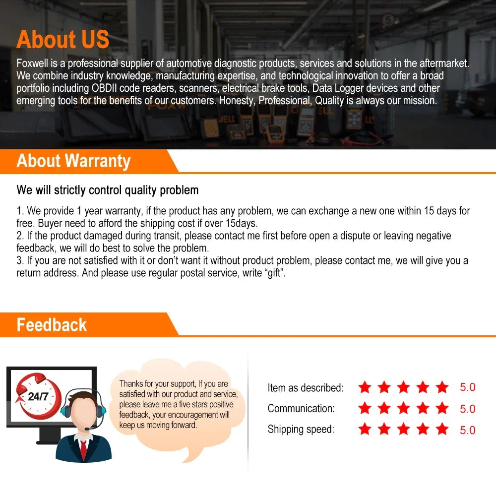 FOXWELL NT604 Elite OBD2 Auto Scanner ABS SRS Engine Transmission Code Reader OBD 2 Live Data Car Diagnostic Tool Free Update