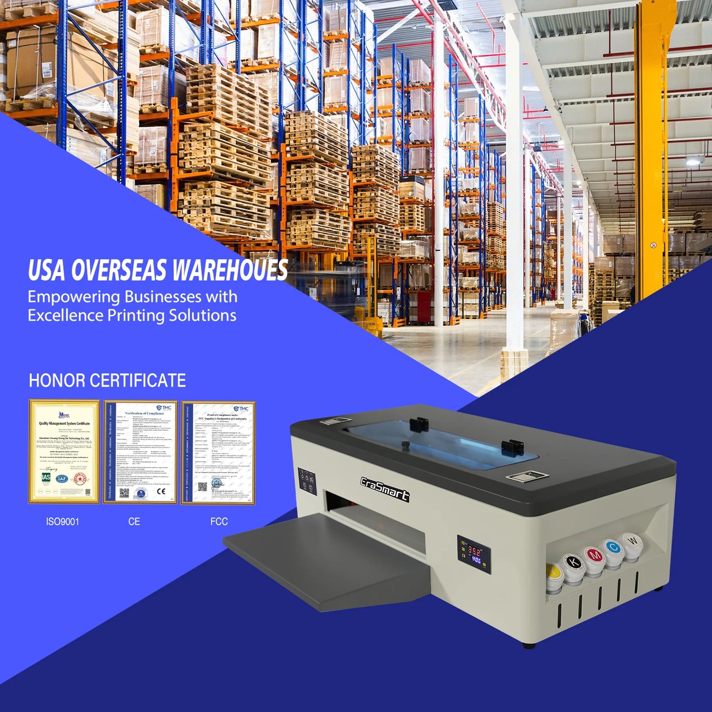 Erasmart Professional DTF Printer A3 A4 DTF Printer L1800 1390 Printing Machine Printer Kits