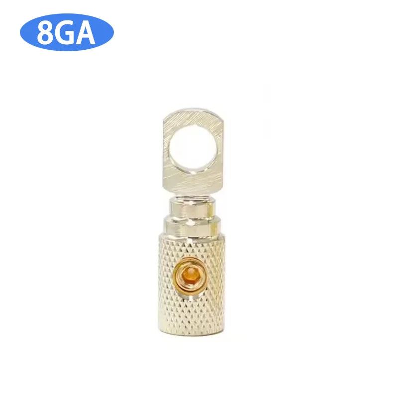 O-Type Gold-Plated Pure Copper Car Audio Crimp Terminal Modified Wire Power Supply Input Reducer Car Audio Amp Terminal Block