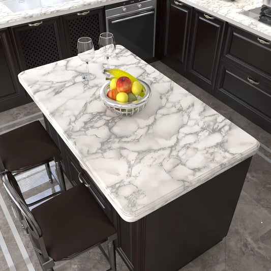 15.75x196.8 Inch Marble Wallpaper Peel and Stick Waterproof Vinyl Self Adhesive Wall Stickers Marble Sticker for Kitchen Cabinet by PDG ibma