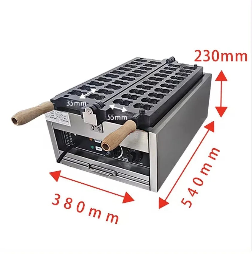 New Bear Shape Waffle Maker 20-Piece 3000W Customizable Mould Food Grade Stainless Steel High Productivity Large Capacity