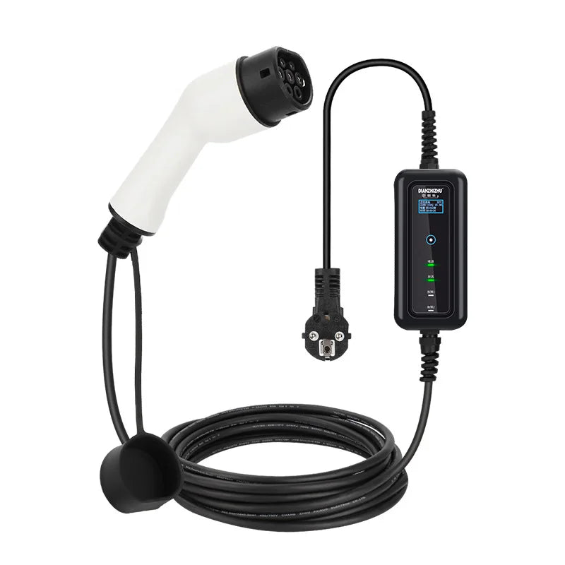 Type 1 to Type 2 Ev Charging Cable 8A/10A/13A/16A Ev Onboard 3.5kw Ev Charger Type 2 Electric Car Charging Stations