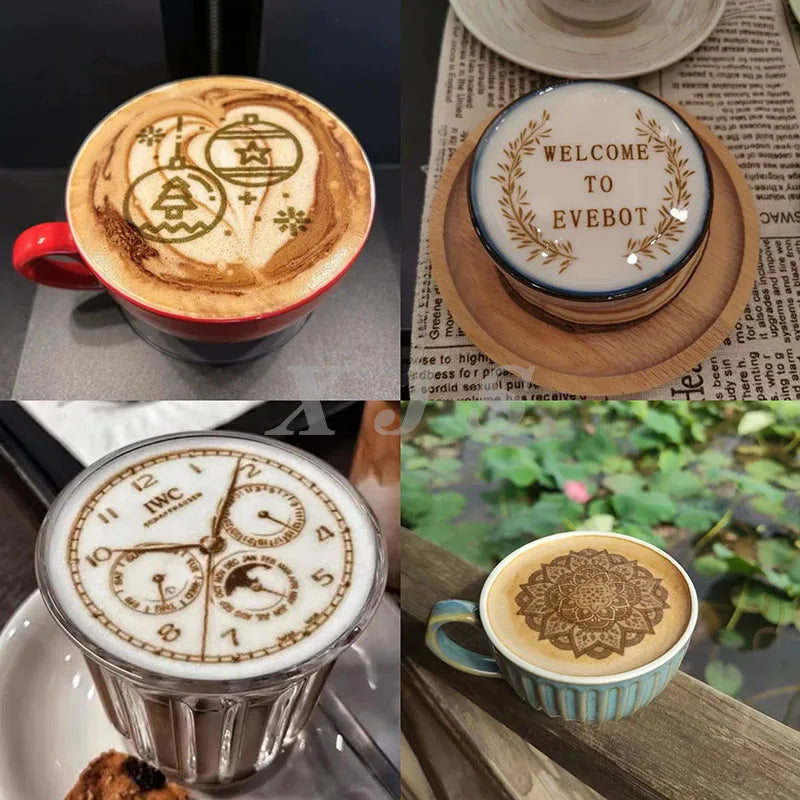 Digital Coffee Printer with Edible Ink for Latte Art and Rose Design