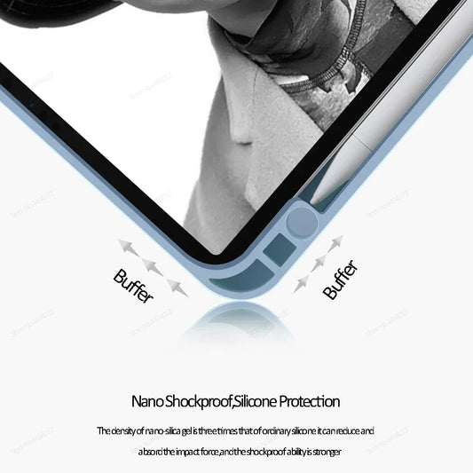 For iPad Air 4 Case Air 5 iPad Pro 11 Case 2020 2022 iPad Pro 12.9 Case 2021 5th Generation Funda Wireless Charge Pencil Holder