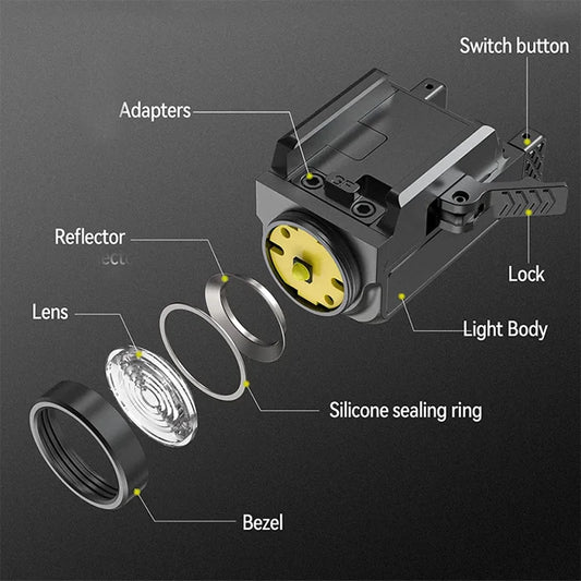 Dropshipping GM23 Light 800Lm Rechargeable Mounted Accessories Tactical Flashlight