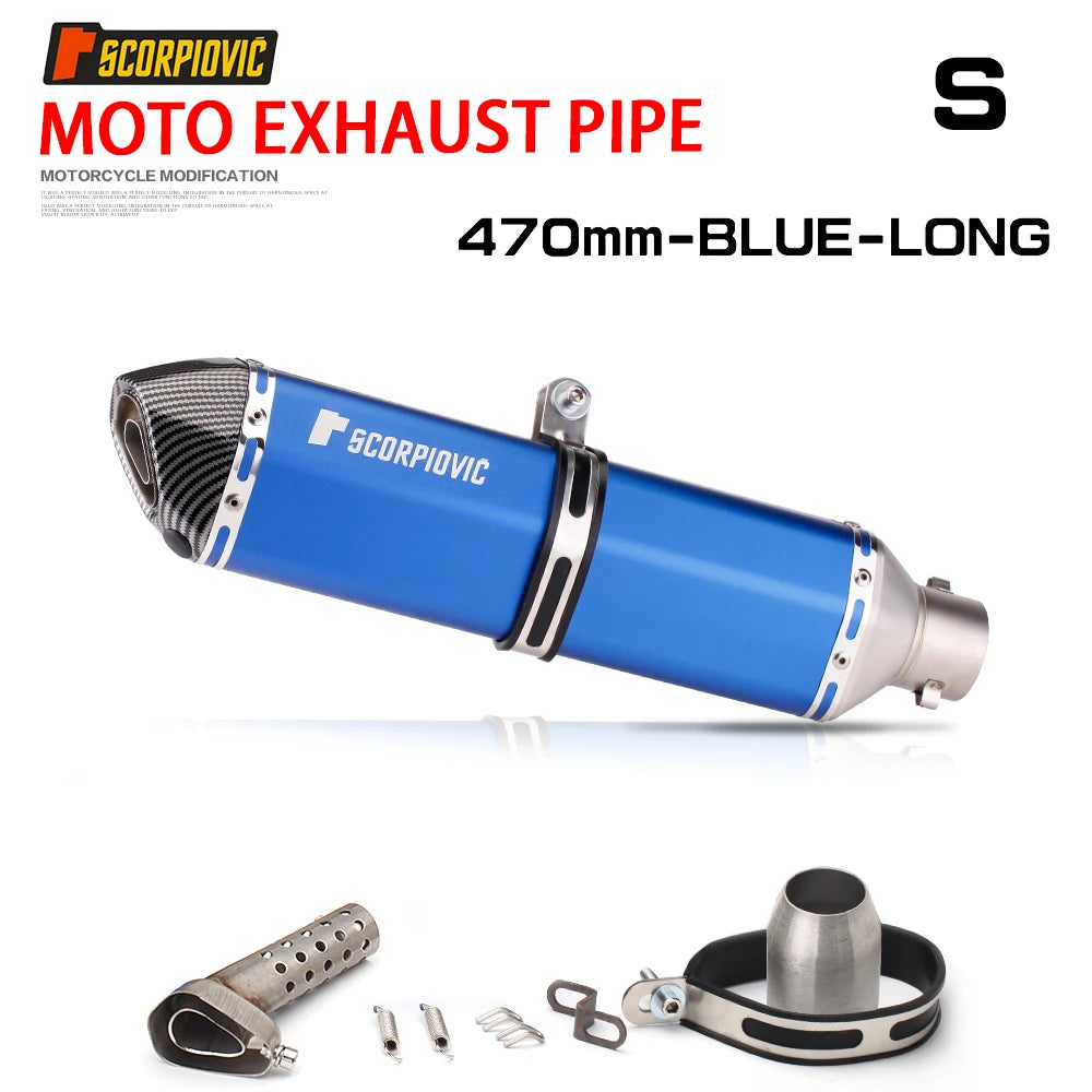 LC150/NVX/SINPER Motorcycle Exhaust Muffler 470mm Full System Slip on PCX125 PCX150 Scooter Moto Escape Full Exhaust System