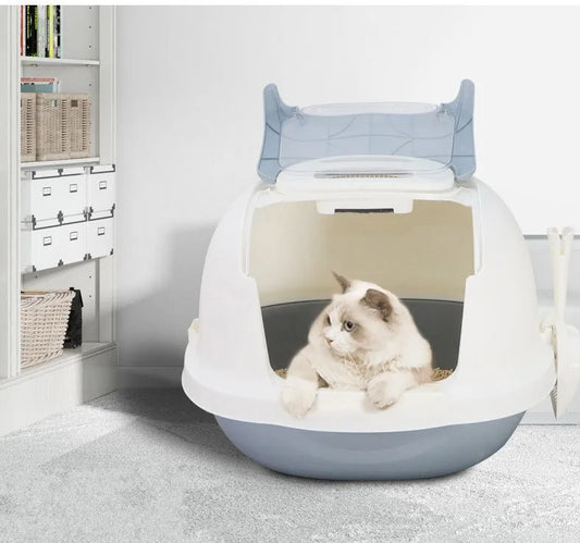 Wholesale Cat Litter Box Double Flip Pet Cat Toilet Box Automatic Cat Toilet