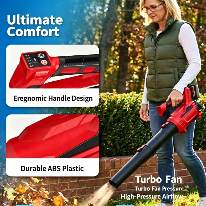 Handheld Cordless Blower Brushless Motor 3-Year Warranty Battery Powered Adjustable Speed DIY ABS Material Snow & Leaf Removal