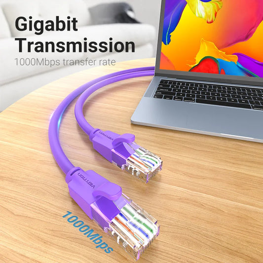 Vention Colour Ethernet Cable Cat 6 Network Cable 4 Twisted Pair Patch Cord RJ45 Internet UTP Cat6 Lan Cable for Laptop Router by PDG ibma