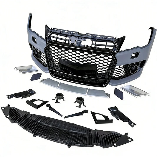 Car A7 S7 C7 Body Kits Upgrade RS7 Style Facelift Front Bumper With Front Grille 4 Rings logo for AUDI A7 S7 C7 2009-2015