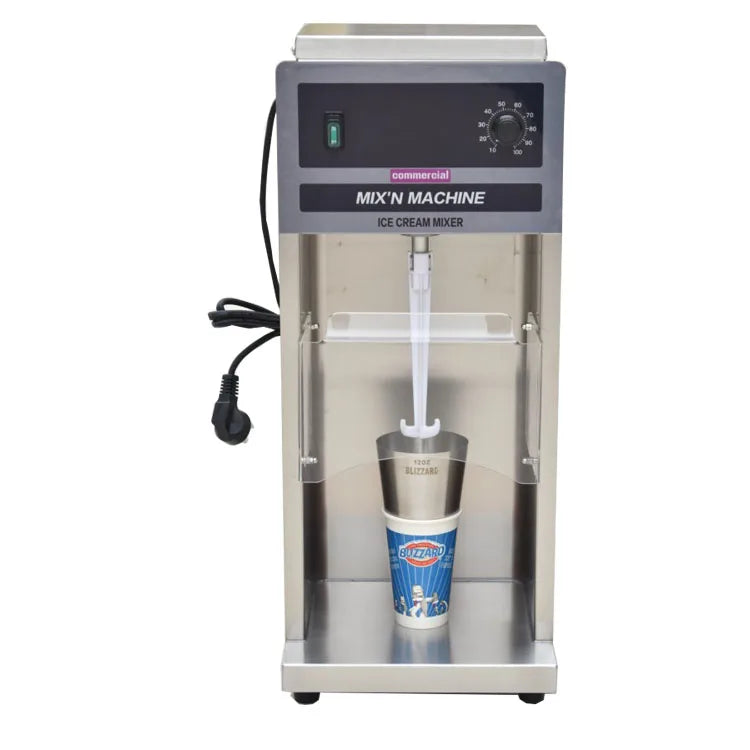 New Hot Sale Flurry Ice Cream Machine Mixer Milkshake Blender Yogurt/Fruit/Milk/Nuts Compatibility 304 Stainless Steel Low Noise