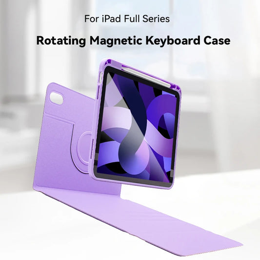 Detachable Magnetic Rotation Tablet Keyboard Case for ipad Pro air 10.5 With Wireless 10inch bluetooth Keyboard With Pencil Slot