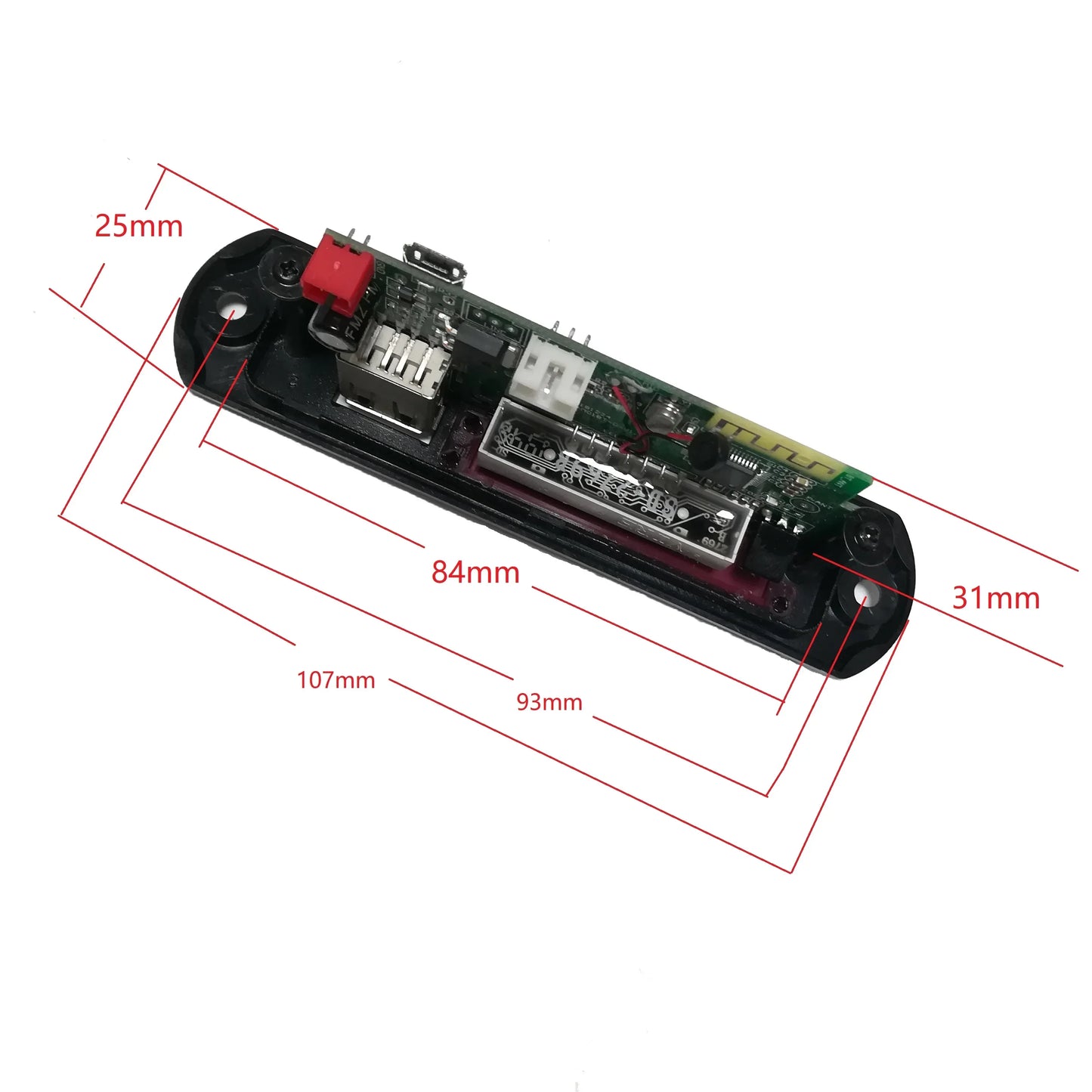 Car DIY 5.2 BT Player MP3 Decoder Spectrum Color Display Solution Wireless Handsfree Module Installation Home Audio