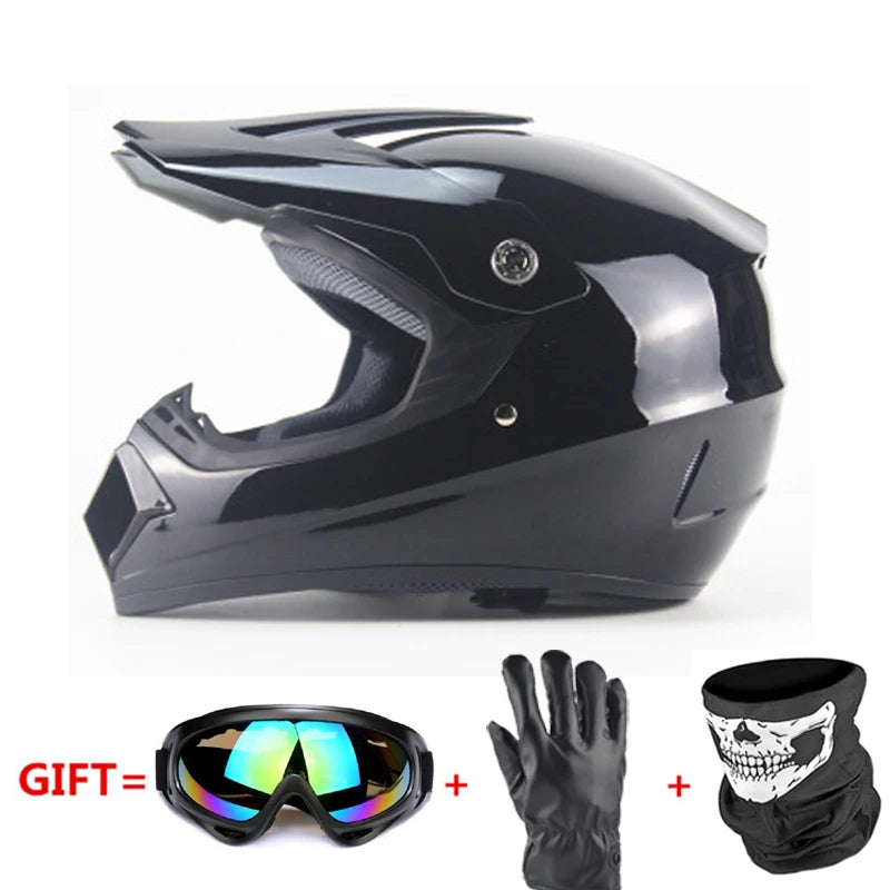 Professional Racing Casco Moto Off Road Helmet ATV Dirt Bike Downhill MTB DH Capacete Motocross Helmet With Mask Gloves Glasses